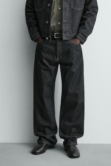 JEANS LOOSE FIT - Índigo de Zara