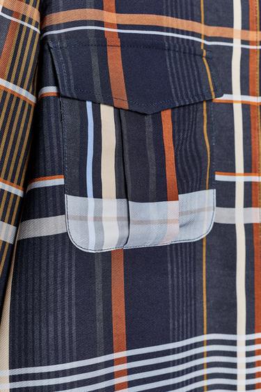 CHEMISE À CARREAUX ET POCHES ZW COLLECTION - Multicolore de Zara - Image 3