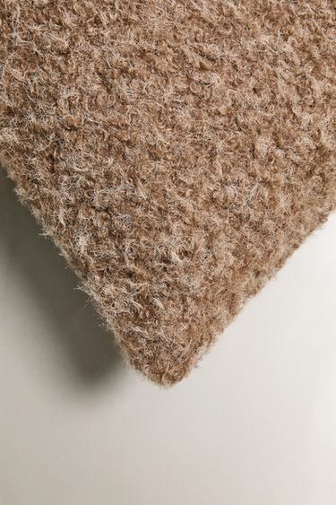 BRUSHED FAUX FUR CUSHION COVER - Light beige by Zara - Image 1