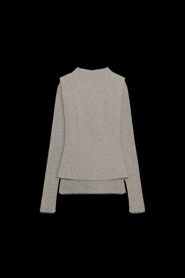 DOUBLE LONG SLEEVE TOP - camel by Zara - Image 0