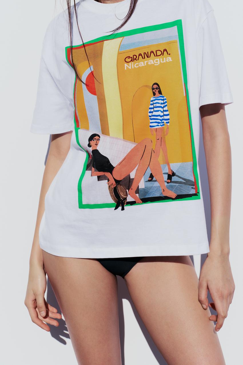 Buy Wunderlove by Westside Pink Contrast Printed T-Shirt for