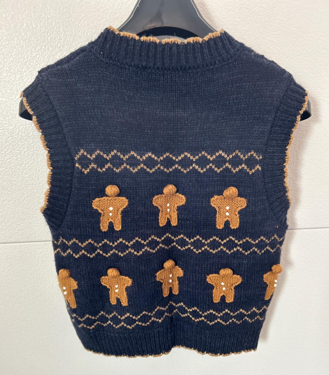 GINGERBREAD COOKIES KNIT SWEATER VEST - Image 3