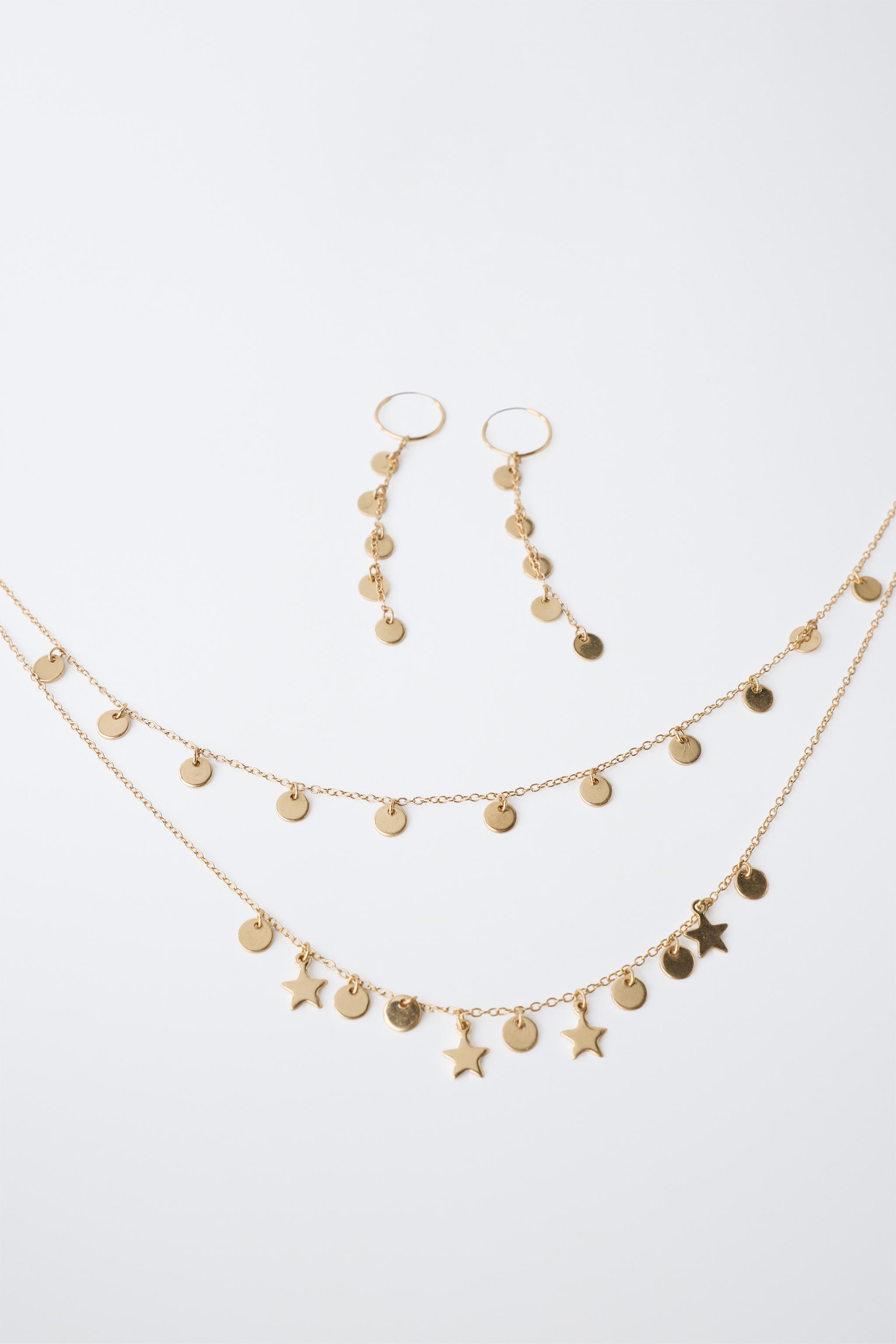 NECKLACE AND CHARM EARRINGS SET