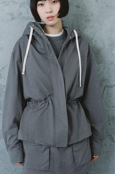 フード付きジャケットミディアムグレーZaraのフード付きジャケット - ミディアムグレー 