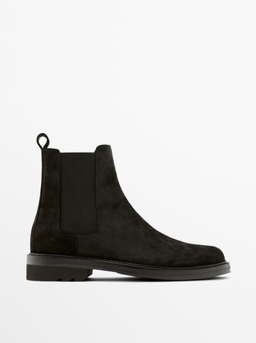 Zara Split suede ankle boots with track soles - Limited Edition - Brown - Image 0