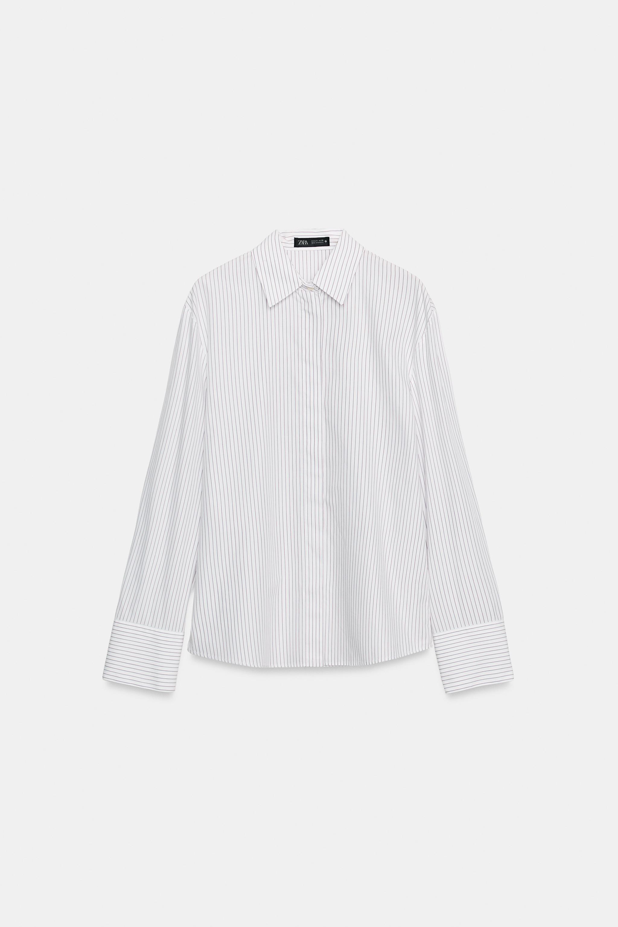 ZW COLLECTION STRIPED SHIRT WITH WAIST LOOPS