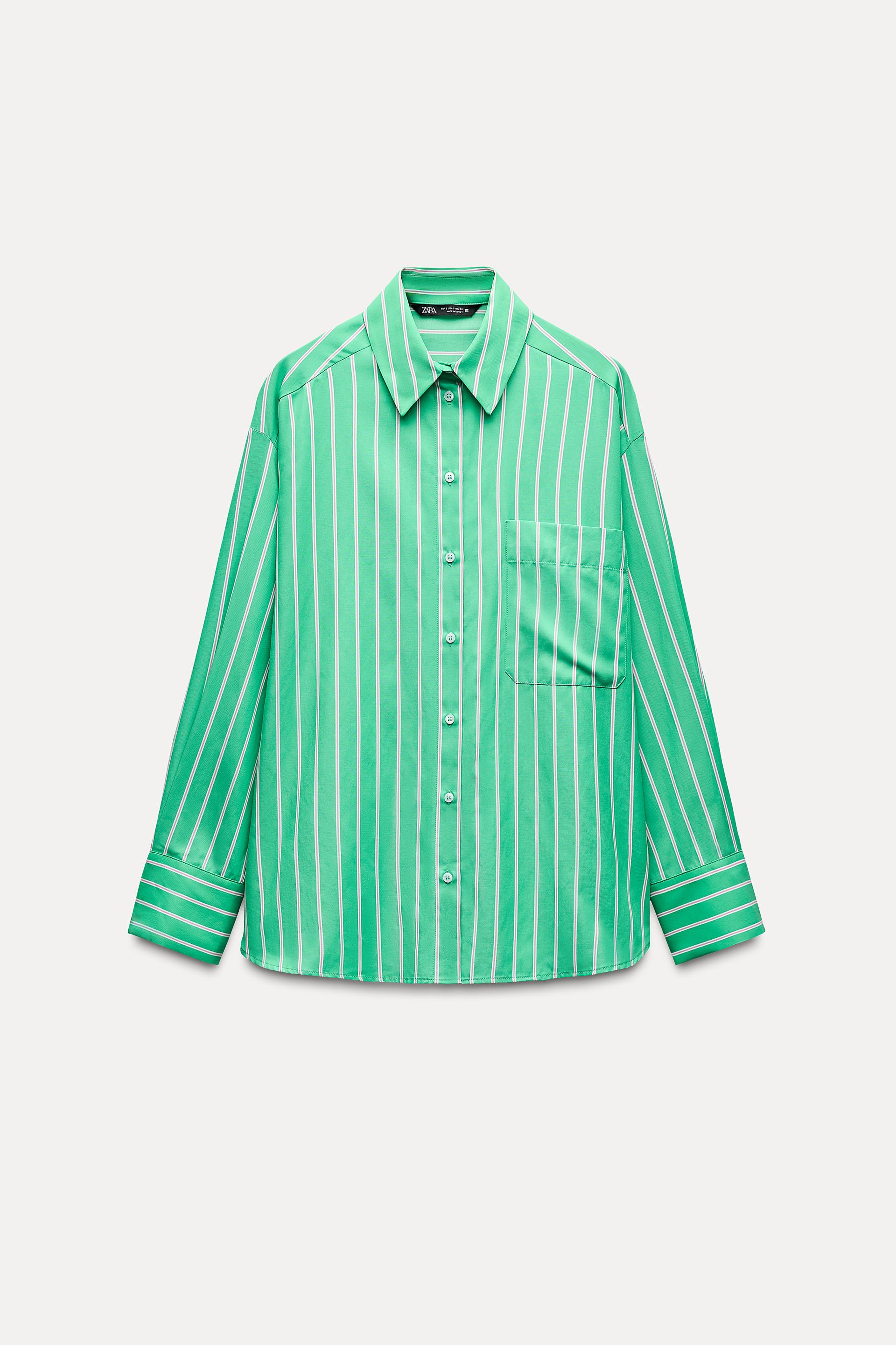 STRIPED OVERSIZE POPLIN SHIRT