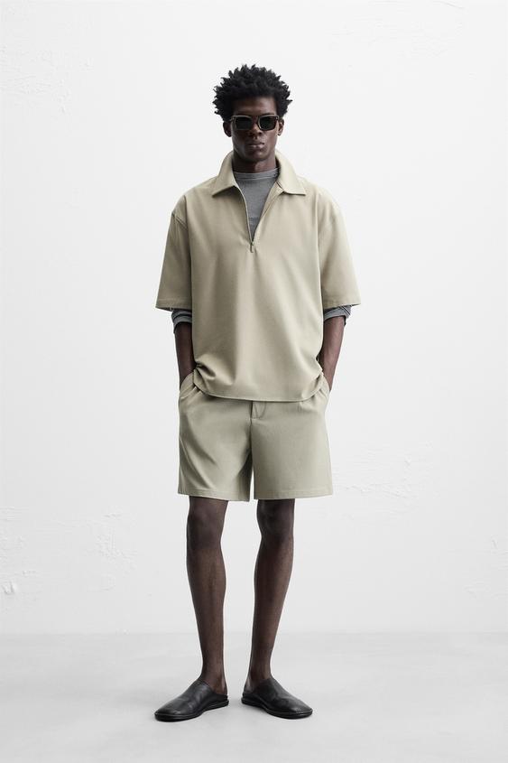 TECHNICAL ZIP POLO SHIRT