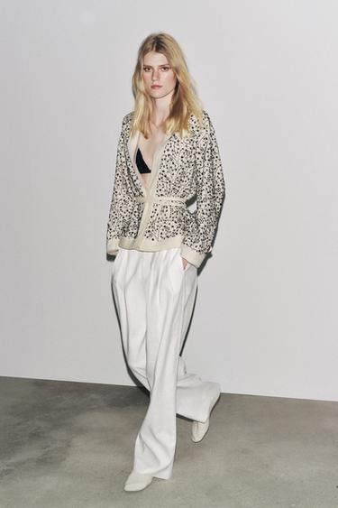 ZW COLLECTION EMBROIDERED KIMONO WITH LINEN - Beige by Zara - Image 0
