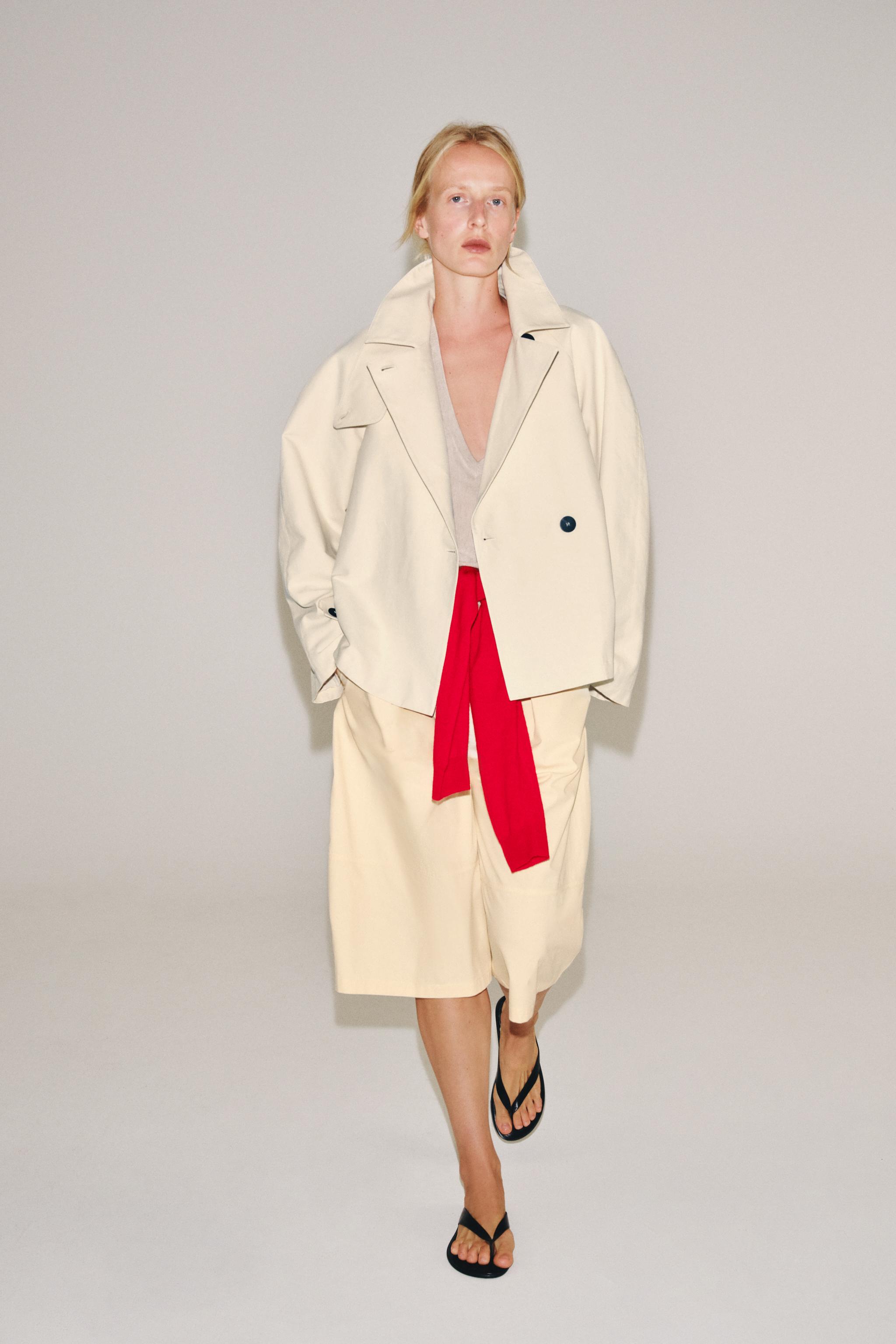ZW COLLECTION SHORT TRENCH COAT
