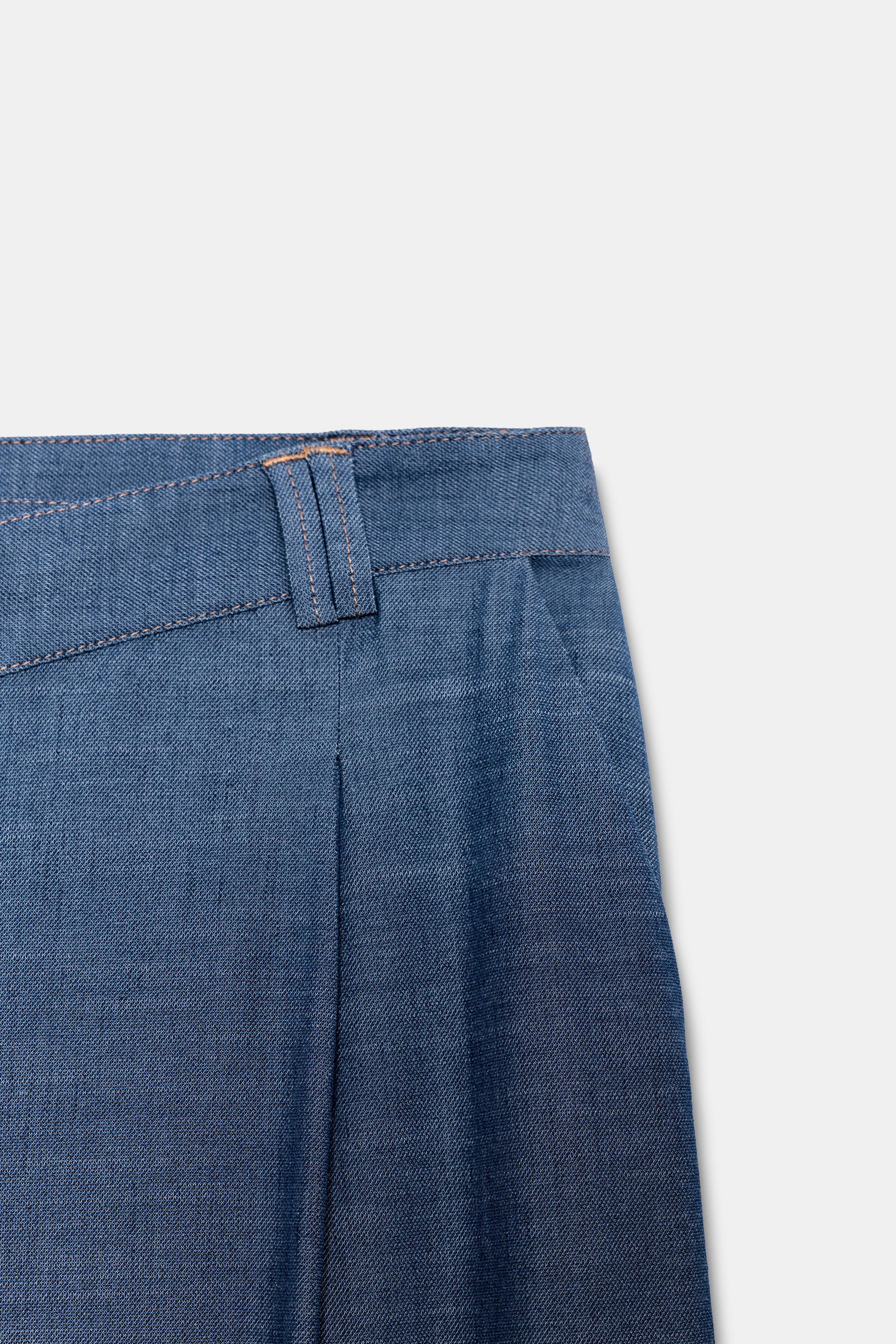 CROSSOVER WAIST WIDE LEG PANTS