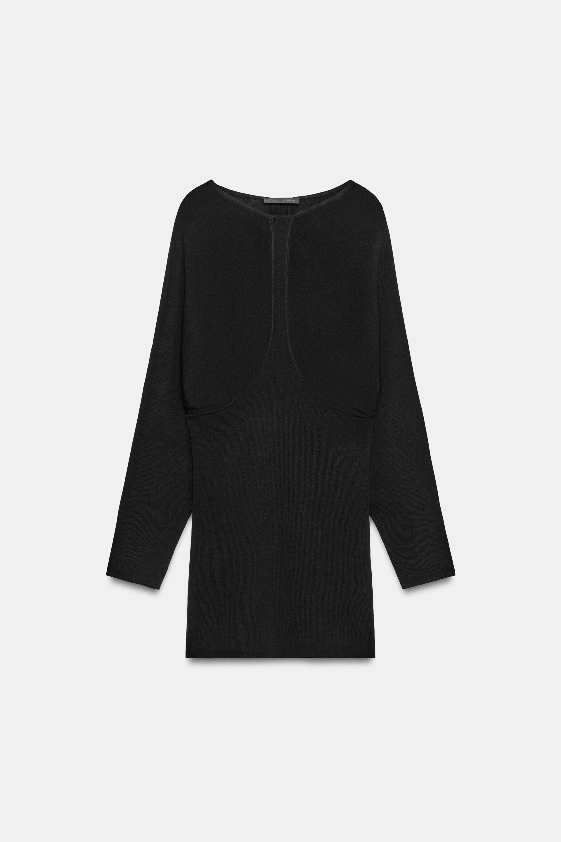 Seamed Knit Mini Dress