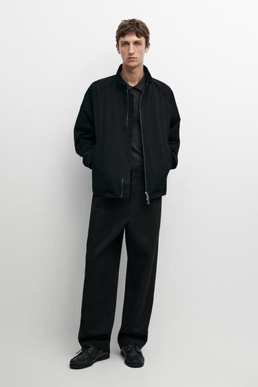 Zara Bomber jacket with collar detail - Dark navy - Image 0