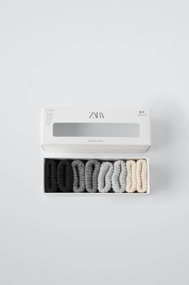 Zara FOUR-PACK OF COLORFUL SOCKS - Gray - Image 0