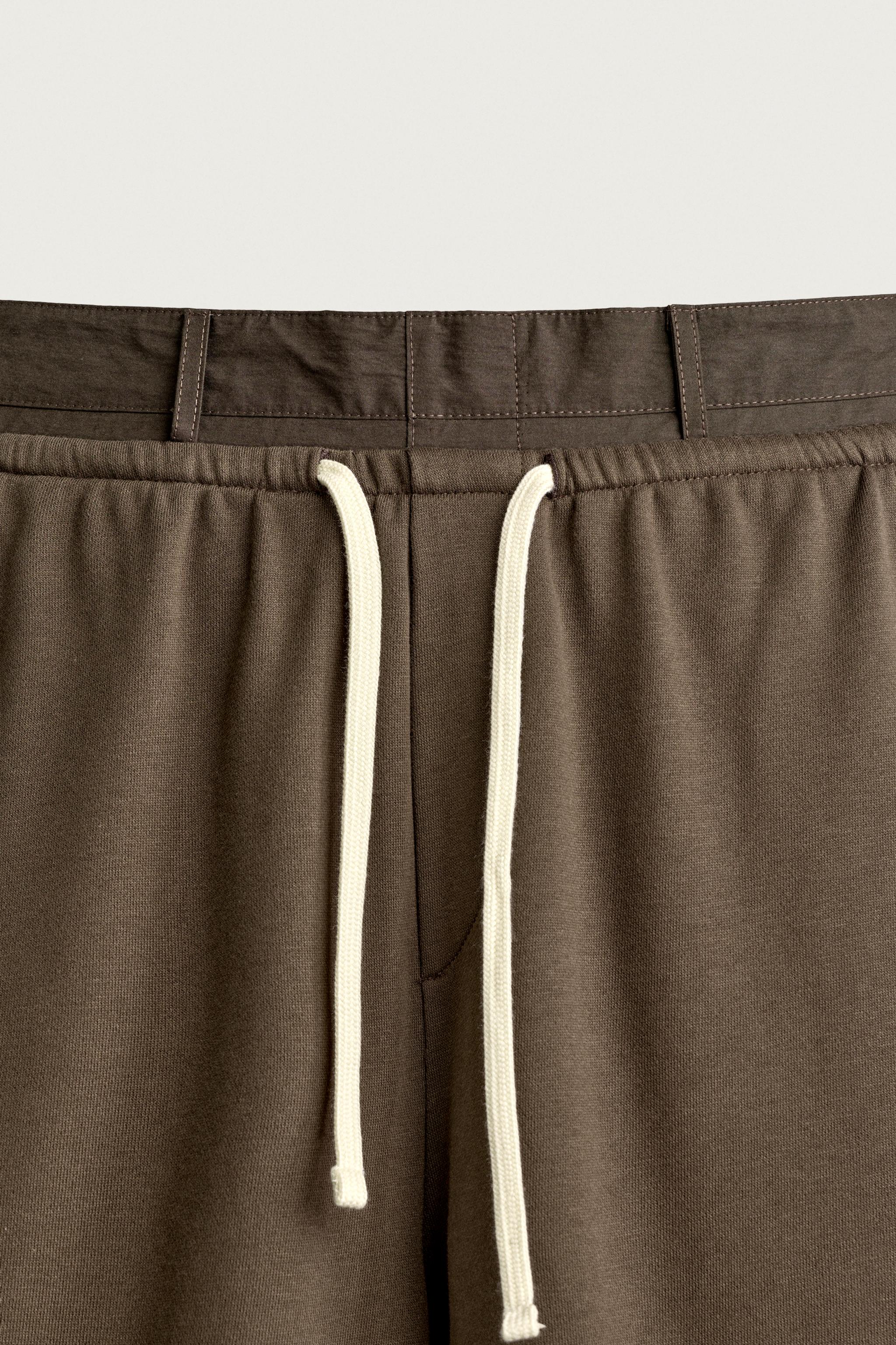 Zara KOMBİNE RELAXED FIT PANTOLON görsel 8