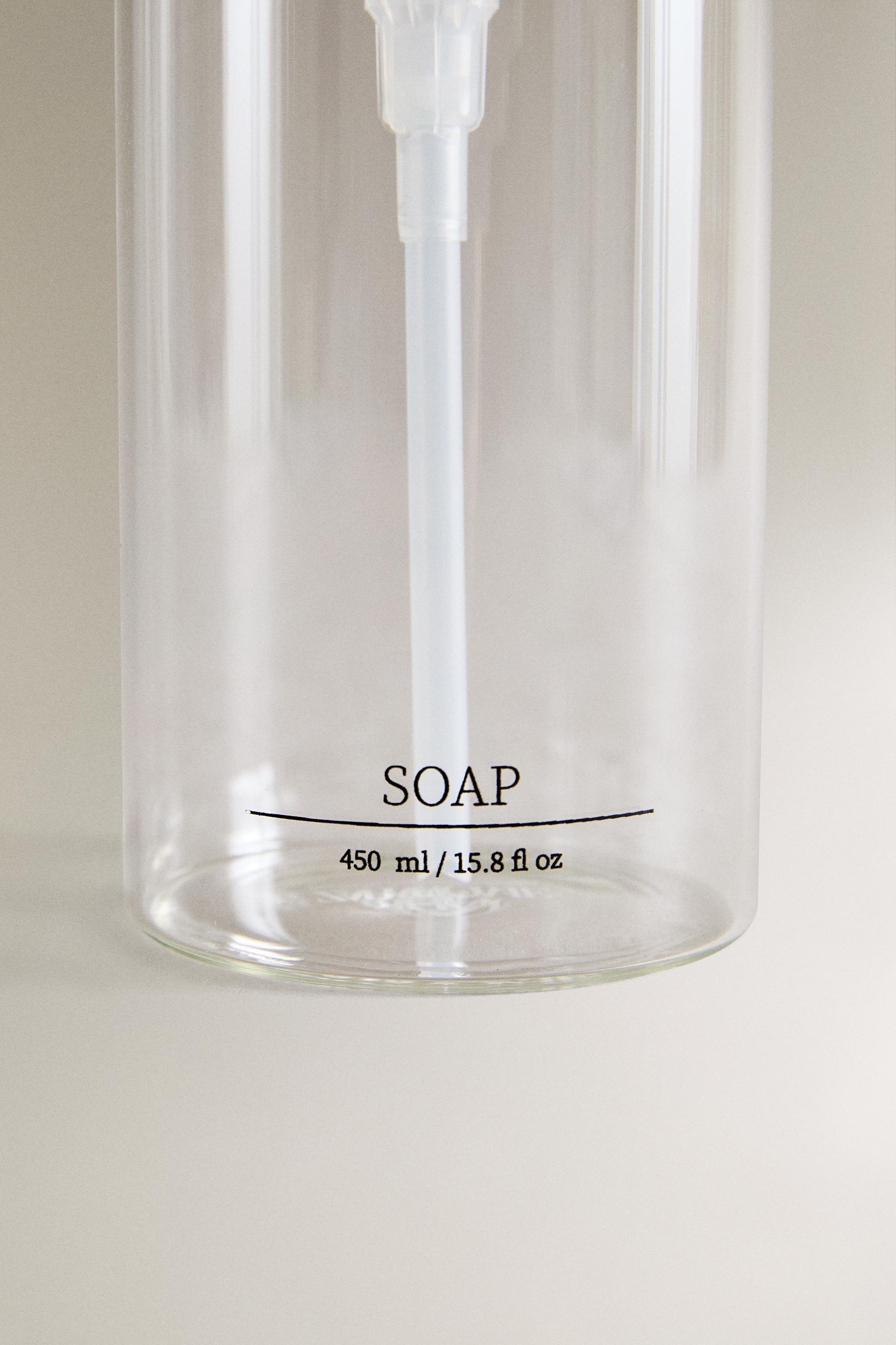 DISTRIBUTEUR SAVON BOROSILICATE TEXTE