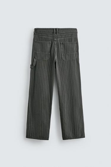 PANTALON BAGGY FIT RAYURES - Gris / Bleu de Zara - Image 7