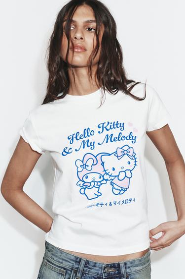HELLO KITTY AND MY MELODY © SANRIO T-SHIRT - Ecru by Zara