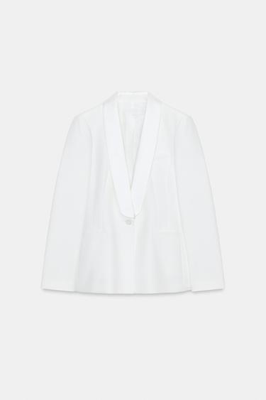 بليزر SMOKING - أبيض مكسور الخاص بـ Zara