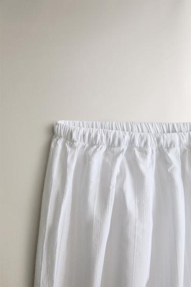 COTTON TROUSERS - Oyster-white by Zara - Image 1