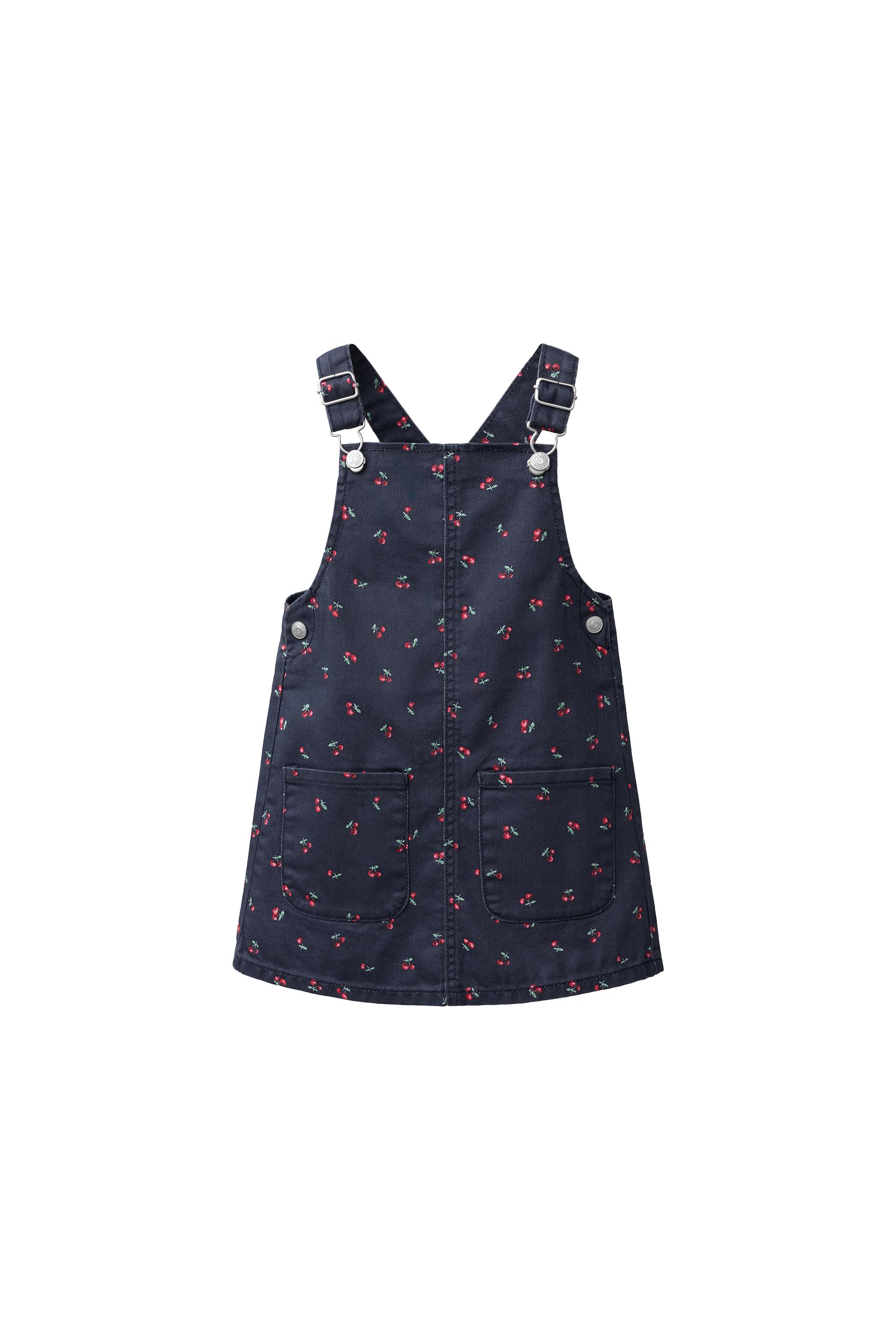 CHERRY TWILL PINAFORE DRESS - Blue | ZARA United States