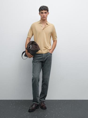 Zara Short sleeve knit polo shirt - 799 - Image 0