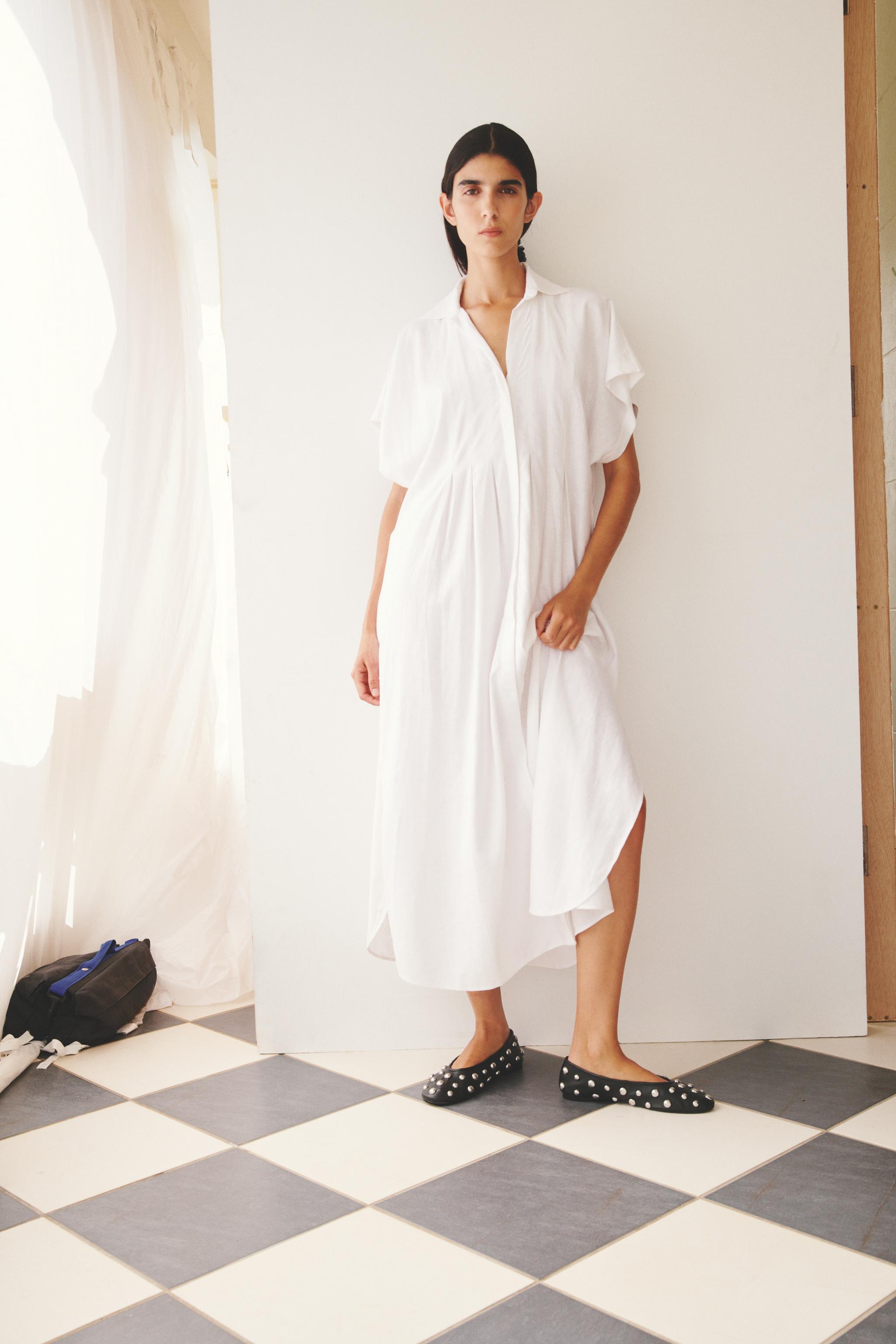 Linen zara dress hotsell