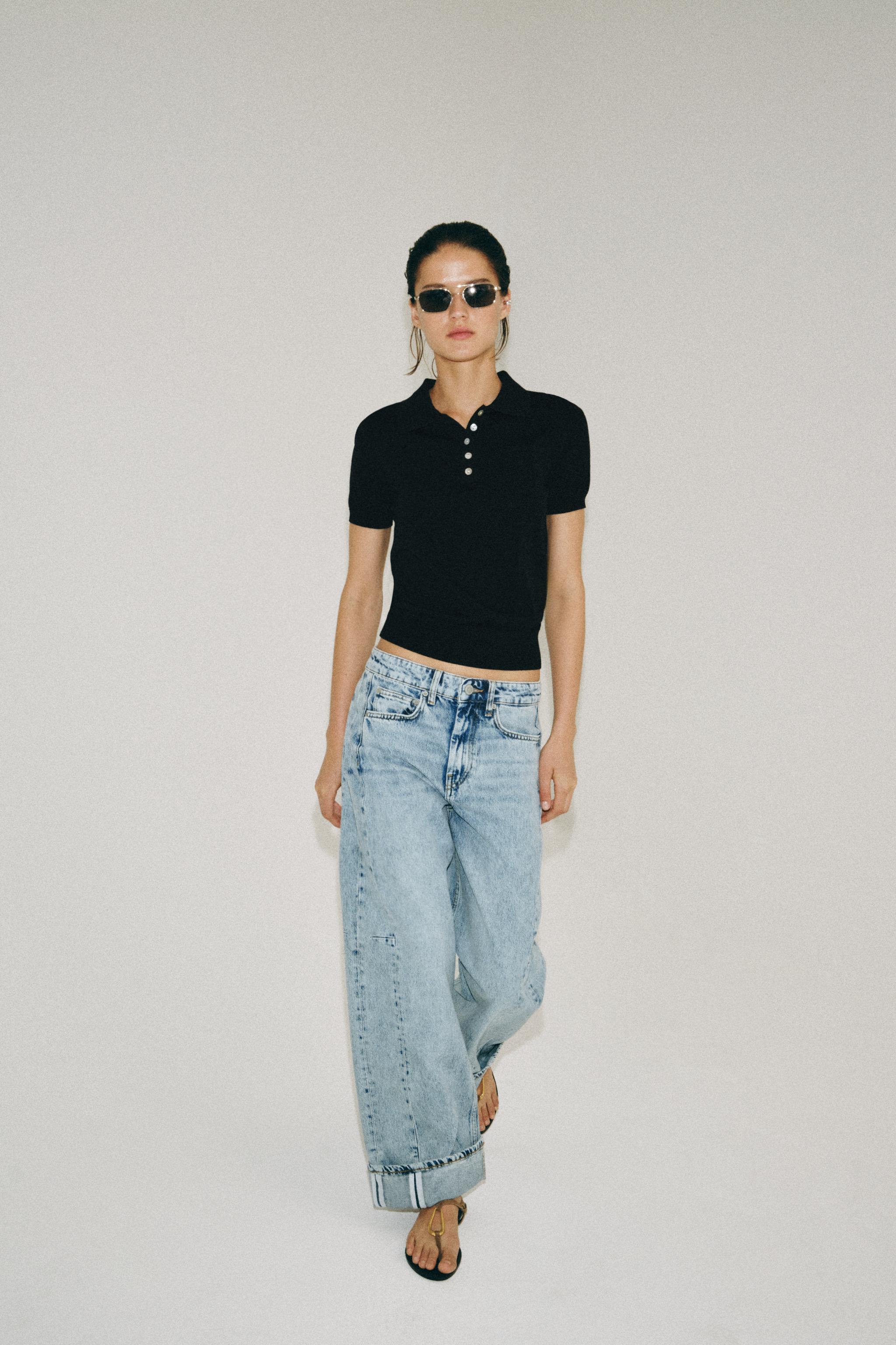 ZW COLLECTION リラックスフィットローライズデニムパンツ - ブルー