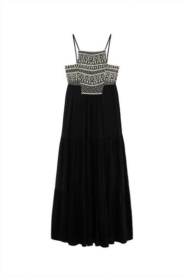 EMBROIDERED DRESS WITH BEADING