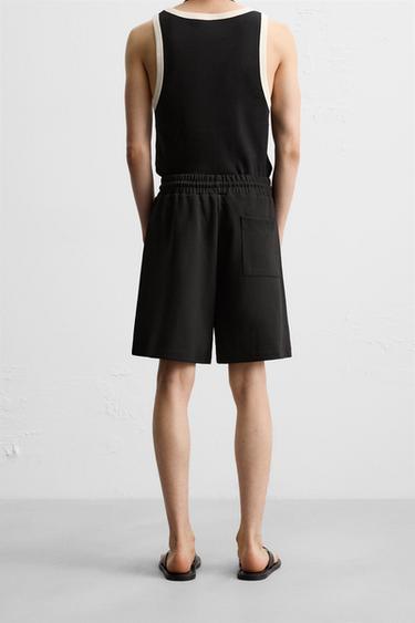 BERMUDA STRUCTURÉ INTERLOCK - Noir de Zara - Image 2