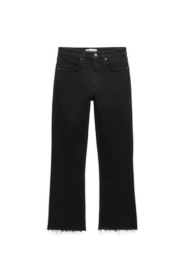 MID-RISE FLARED CROPPED TRF JEANS