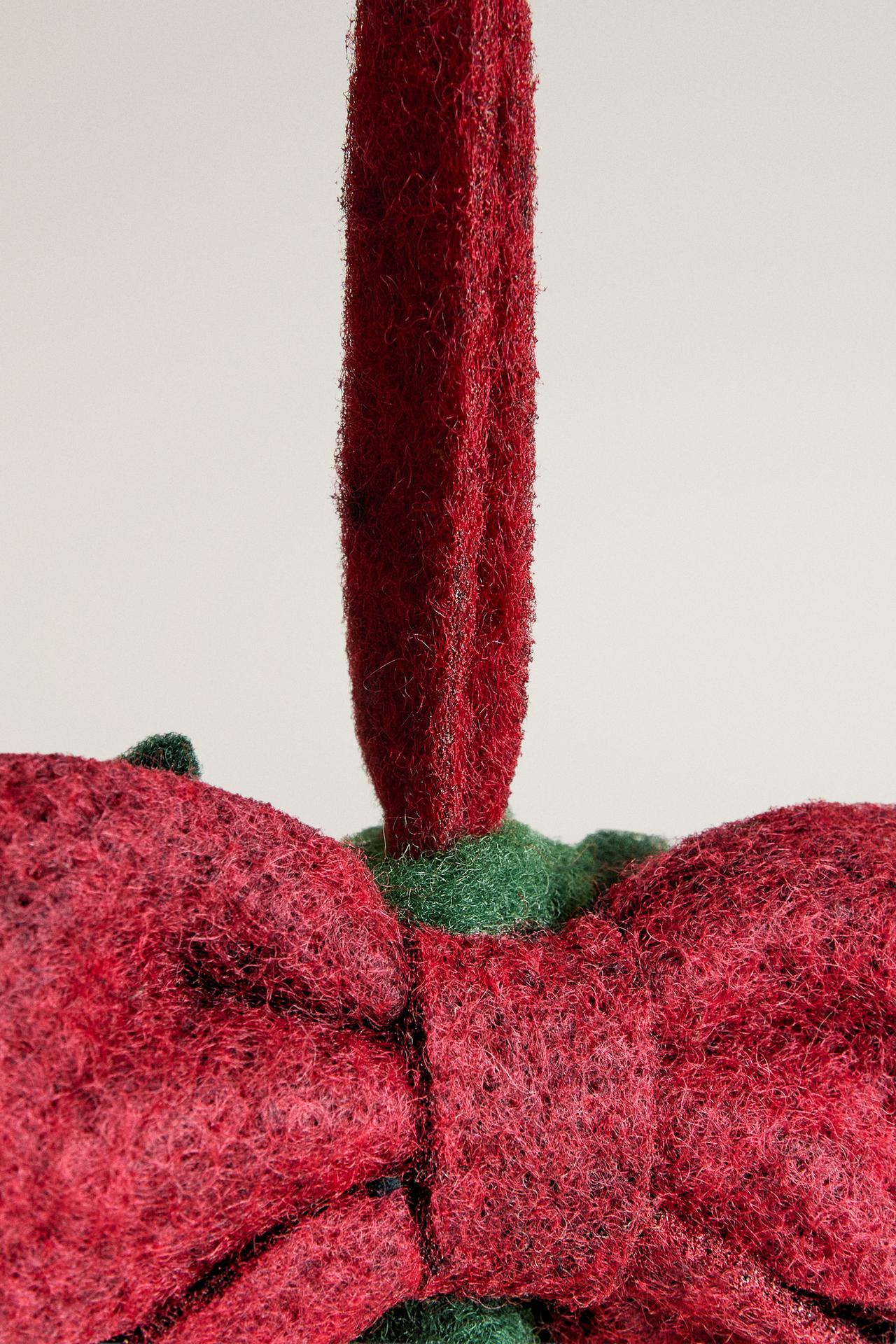 CHRISTMAS MOUSE BELL FELT WREATH — Green