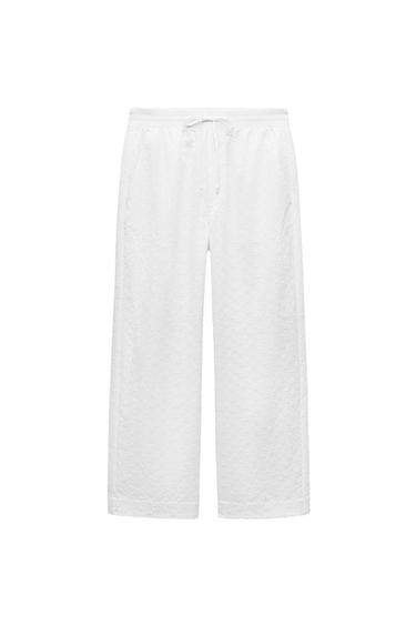 ZW COLLECTION TROUSERS WITH CUTWORK EMBROIDERY