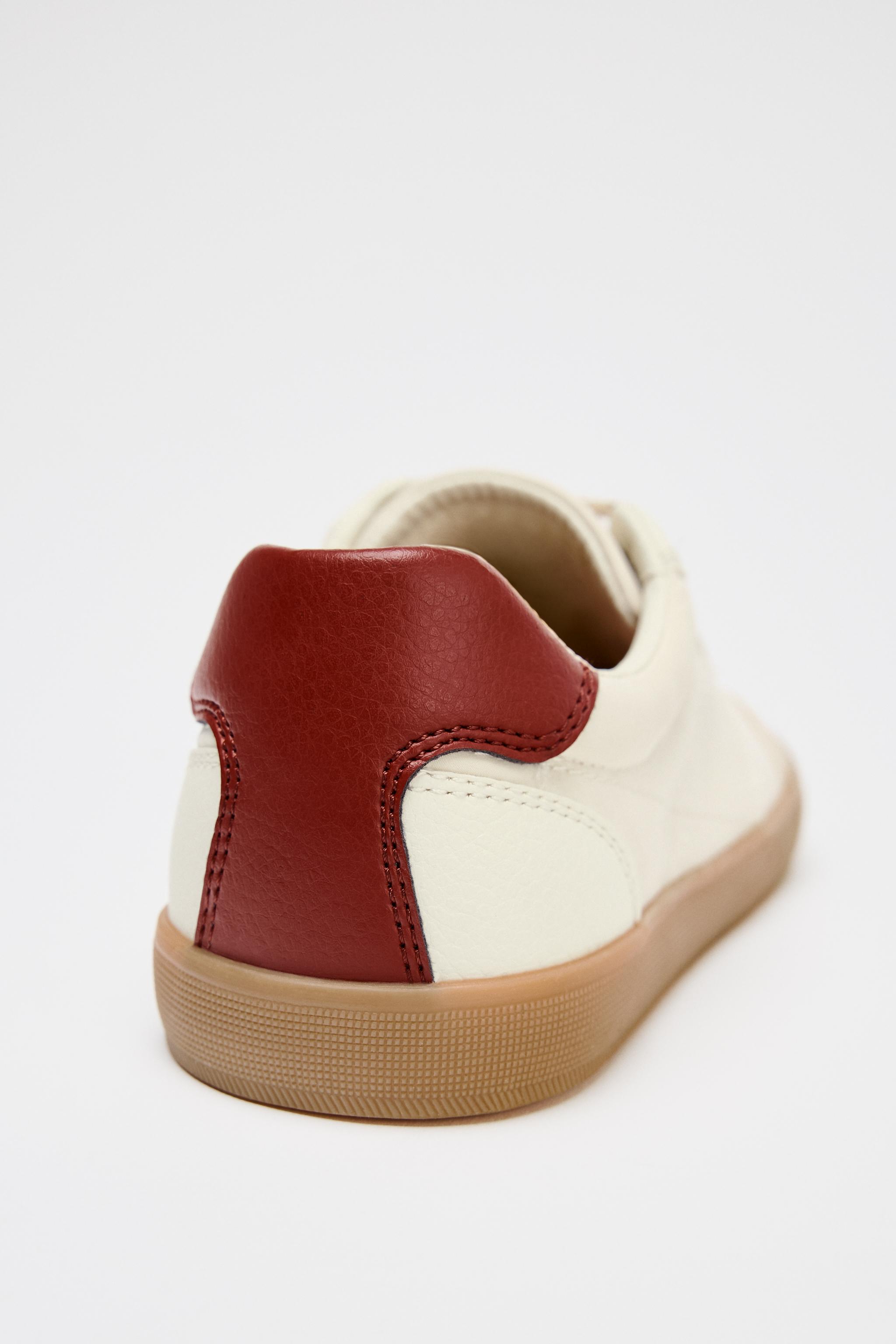 コントラストの効いたヒールのポートフィノスニーカー コントラストヒール スポーツスニーカー - エンジ | ZARA Japan