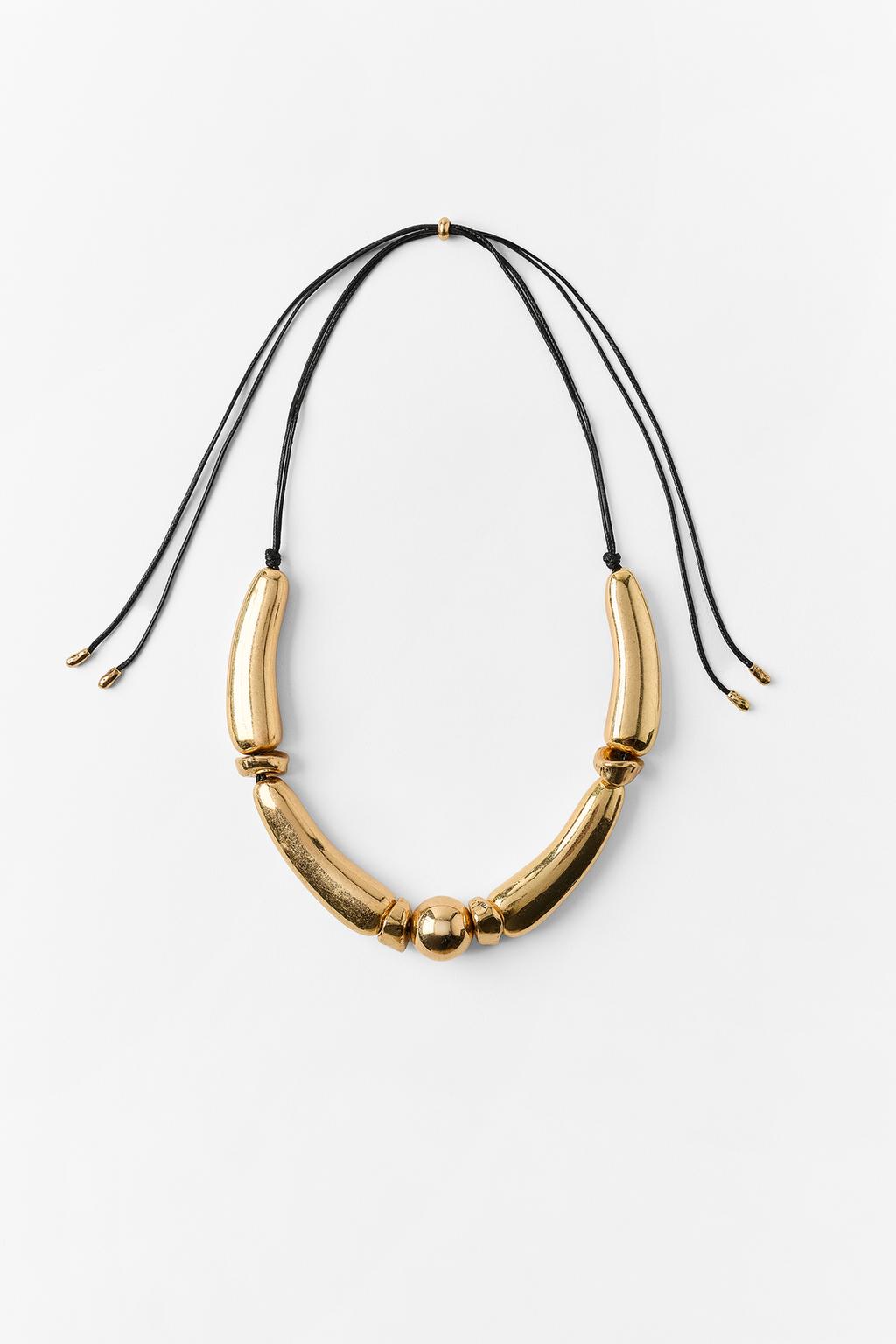 METALLIC CHARM CORD NECKLACE
