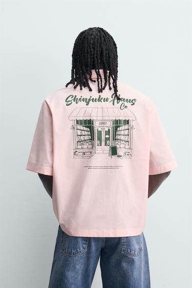 CONTRAST PRINT STRIPED SHIRT - Pink by Zara