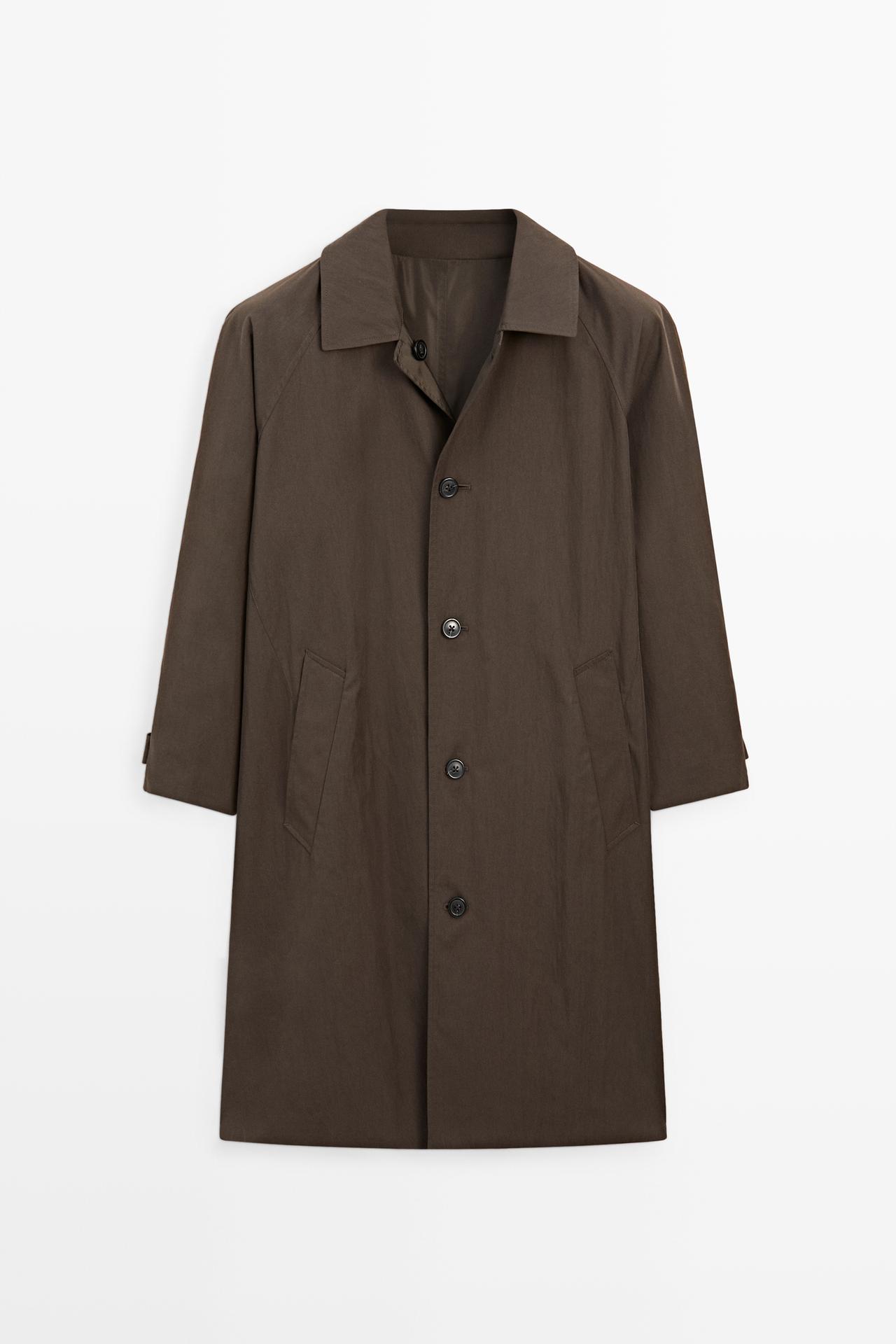 Long reversible trench coat — Chocolate