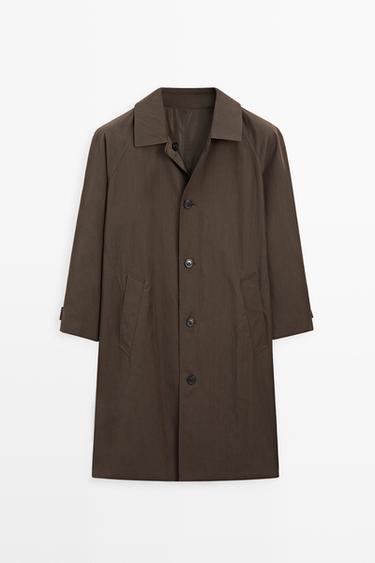 Long reversible trench coat — Chocolate 1