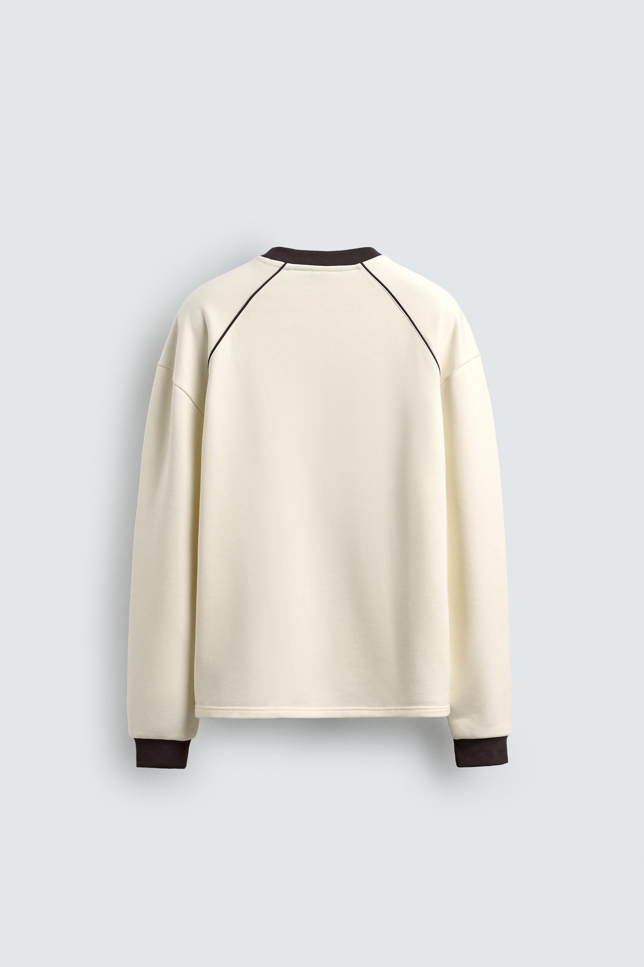 SWEATSHIRT WITH PRINTED SLOGAN - Oyster-white | ZARA South