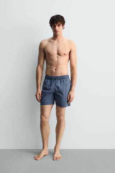 CALÇÕES DE BANHO TÉCNICOS COMPRIDOS - Cobalto da Zara - Imagem 0