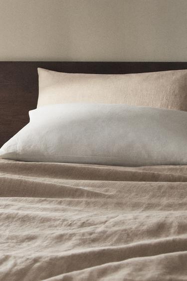 LINEN DUVET COVER - Light beige by Zara