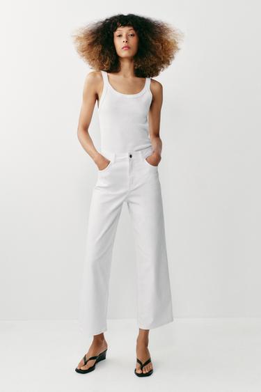 JEANS Z1975 CULOTTE TIRO ALTO COMFORT - Blanco de Zara