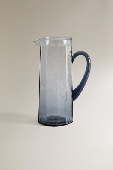 JARRA DE VIDRO MARTELADO - Azul da Zara - Imagem 0