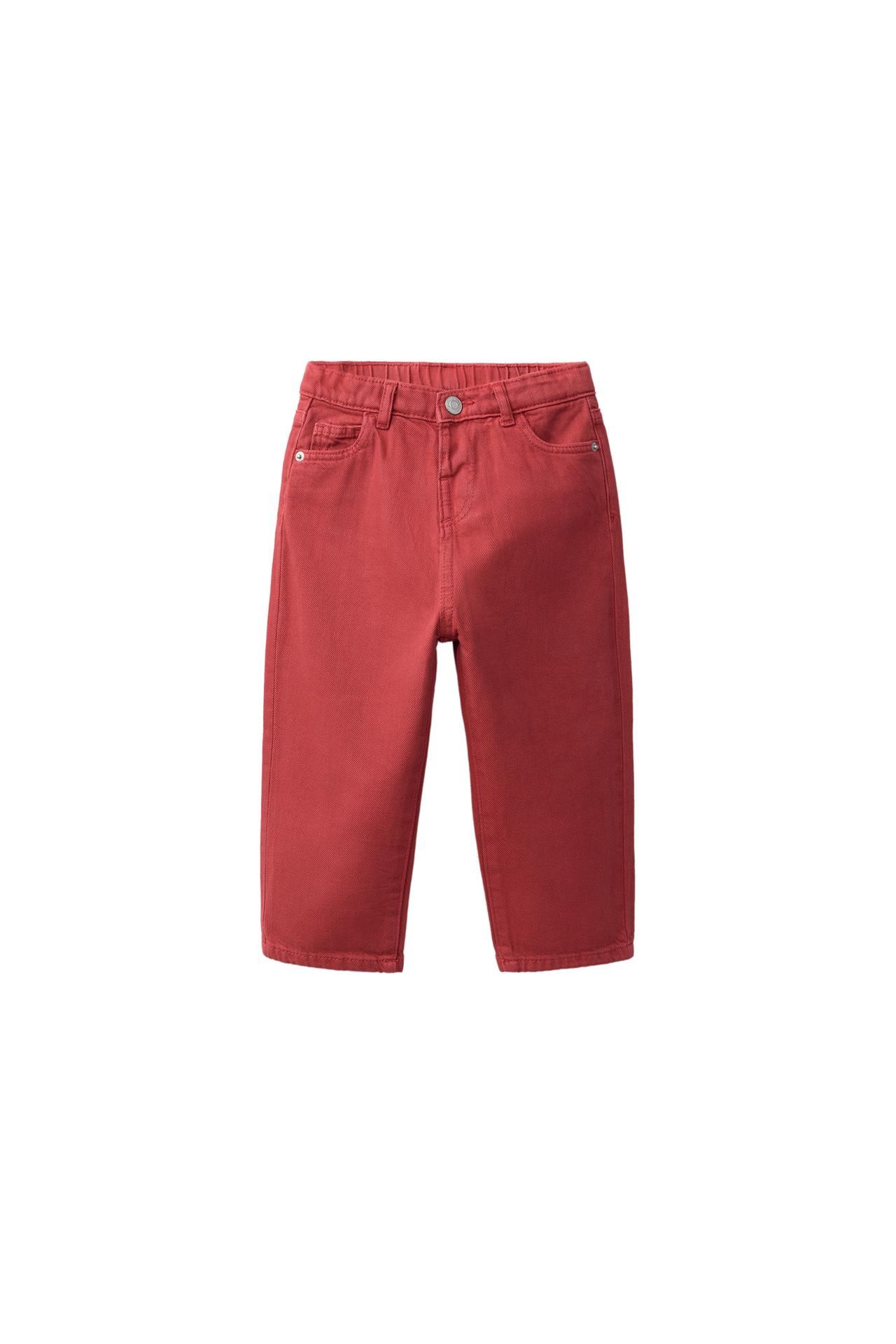 STRAIGHT LEG JEANS — Red