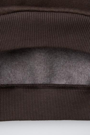 PRINTED JOGGING SWEATSHIRT AND TROUSERS SET - Khaki by Zara - Image 3