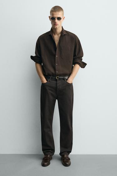 CHAUSSURES EN CUIR À DOUBLE BOUCLE - Marron de Zara - Image 1