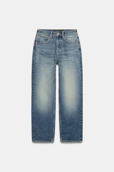 JEANS Z1975 SLIM CROPPED TIRO MEDIO - Azul / Verde de Zara
