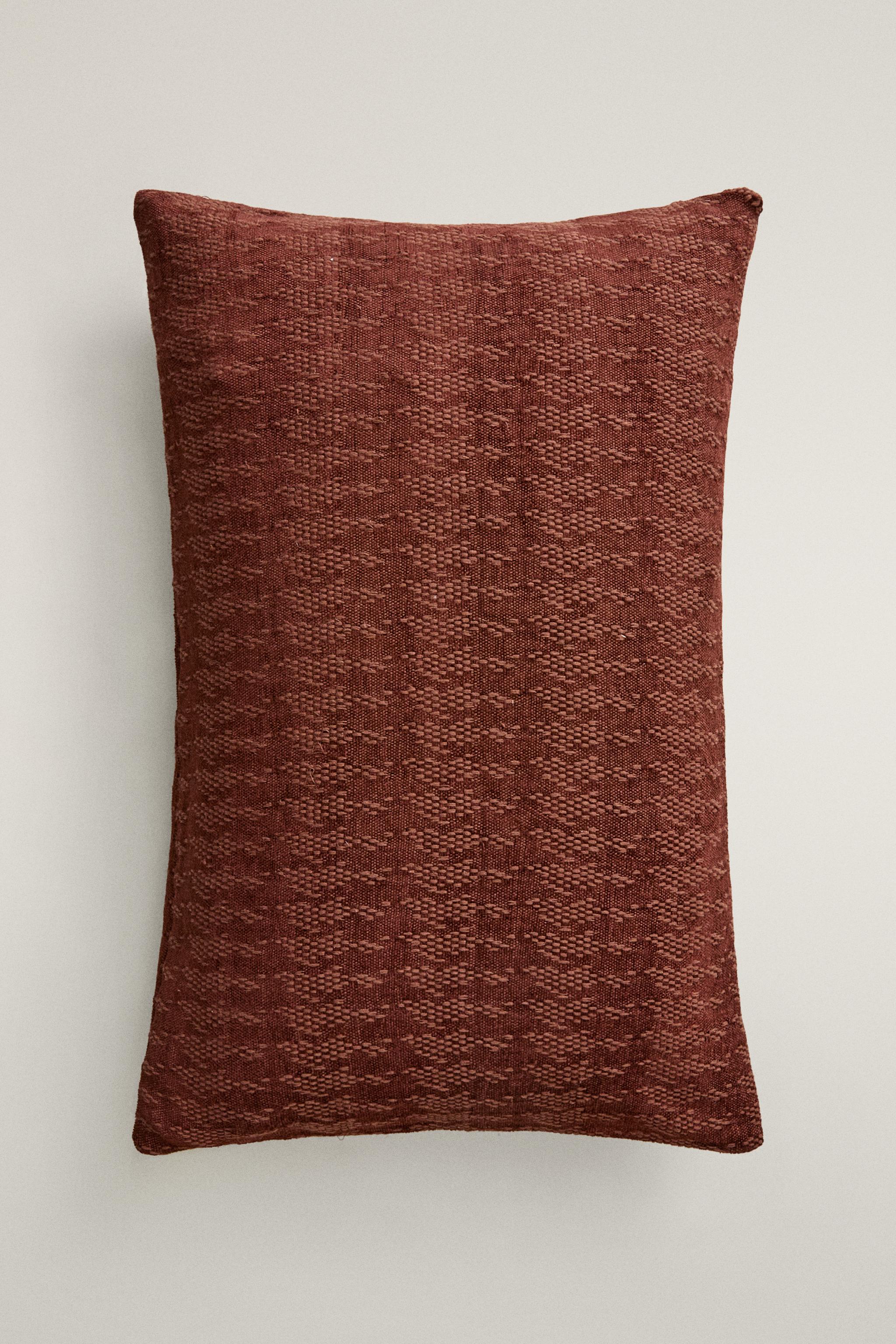 CHENILLE THROW PILLOW COVER — Brick