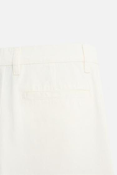 PANTALON RELAXED FIT PLIS - Blanc cassé de Zara - Image 9