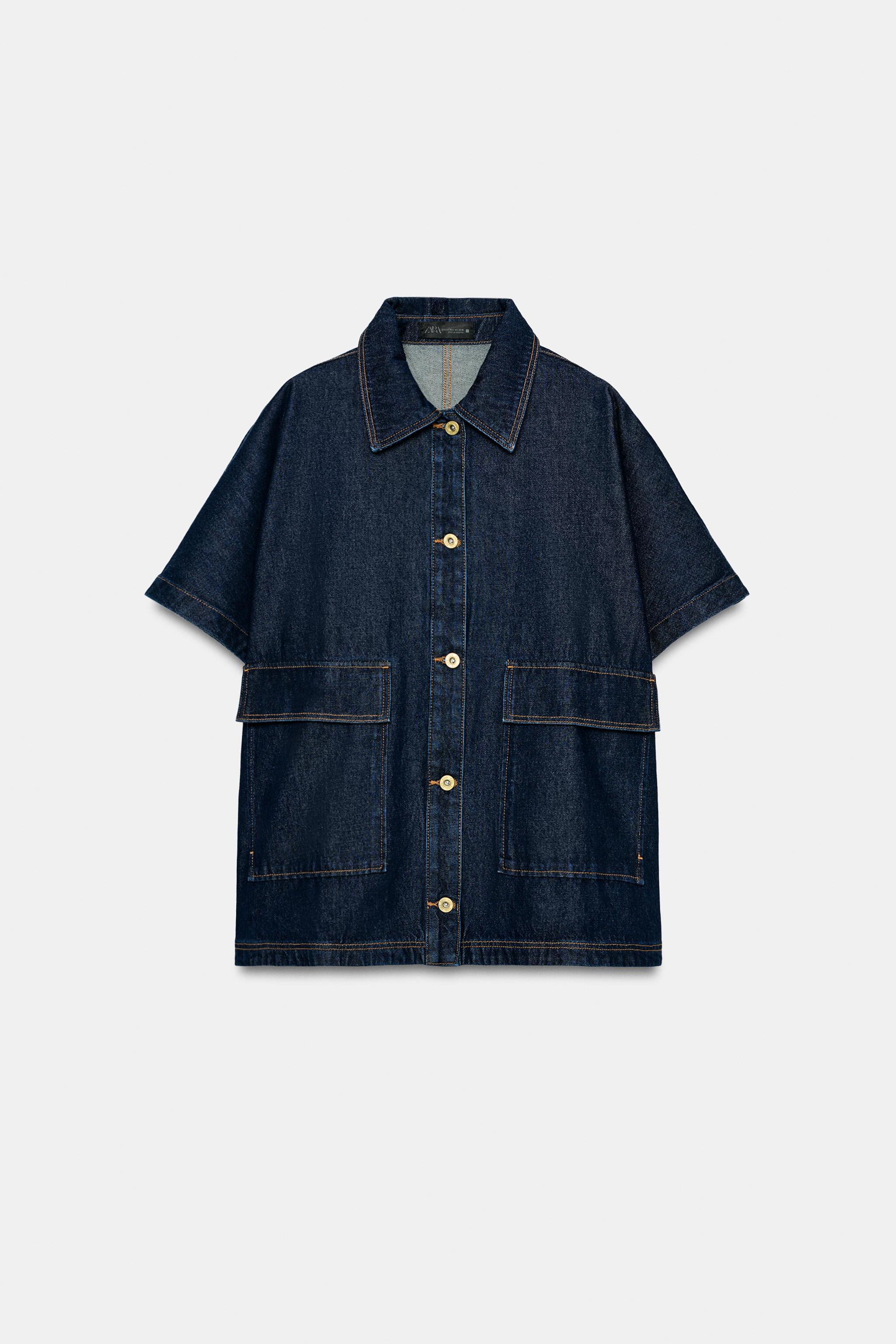 JACHETĂ TIP CĂMAȘĂ Z1975 DENIM OVERSIZE - Albastru | ZARA România